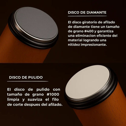 Afilador Profesional de Cuchillos con Discos Diamantados | Filo Perfecto En Minutos - Hōchō Chef