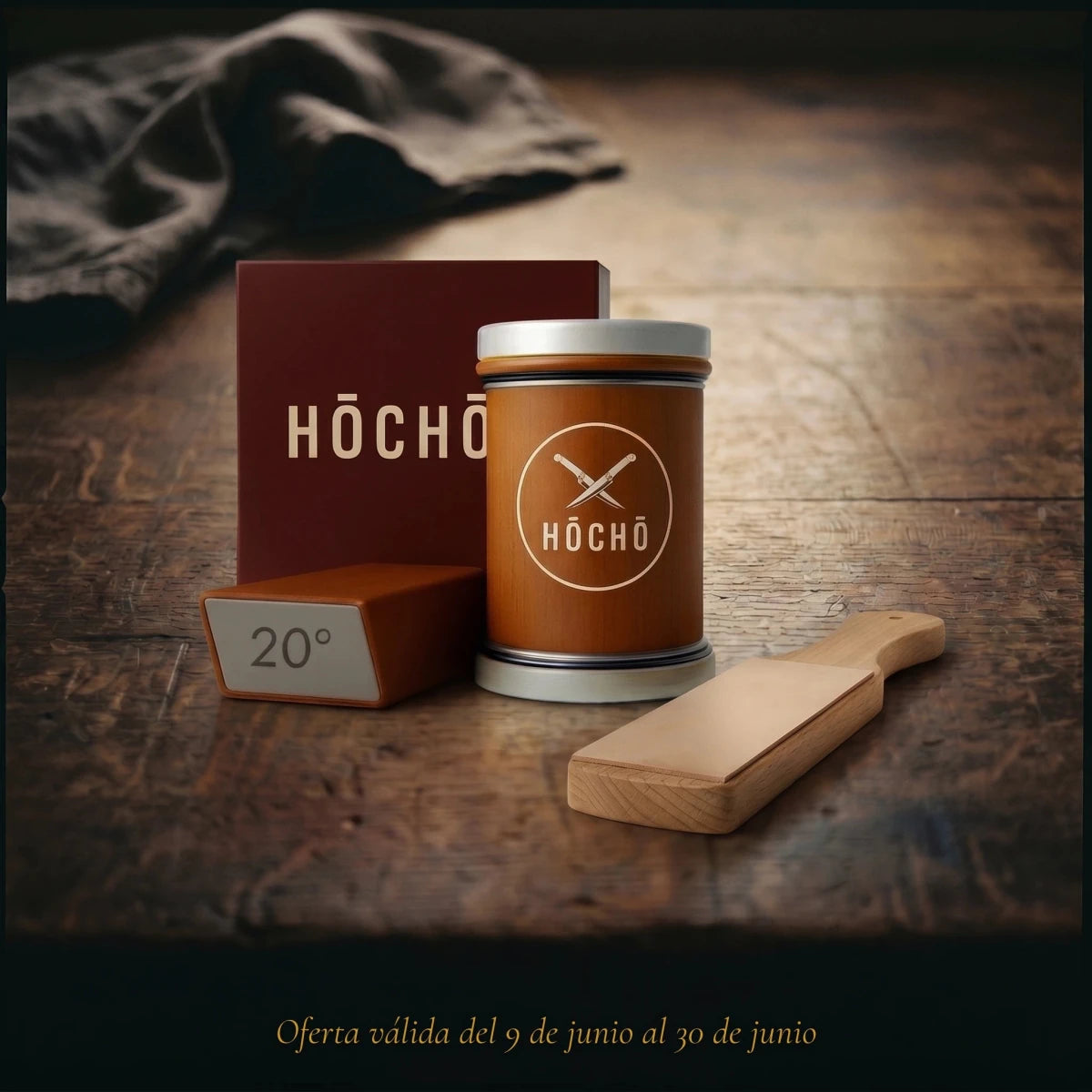 Combo Afilador de Cuchillos + Asentador de Cuero - Hōchō Chef