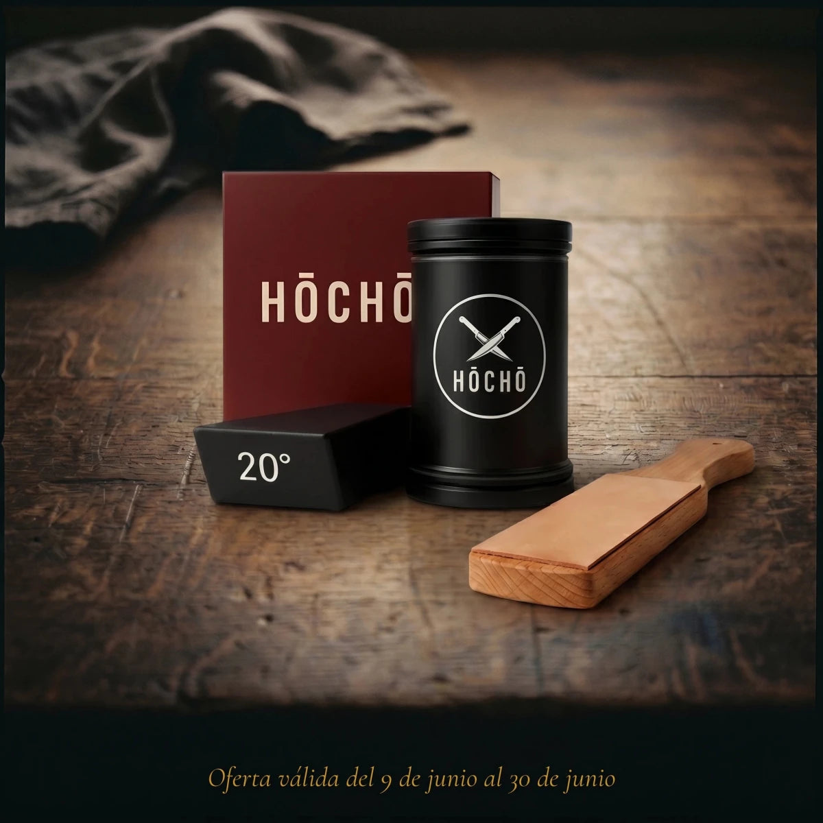 Combo Afilador de Cuchillos + Asentador de Cuero - Hōchō Chef
