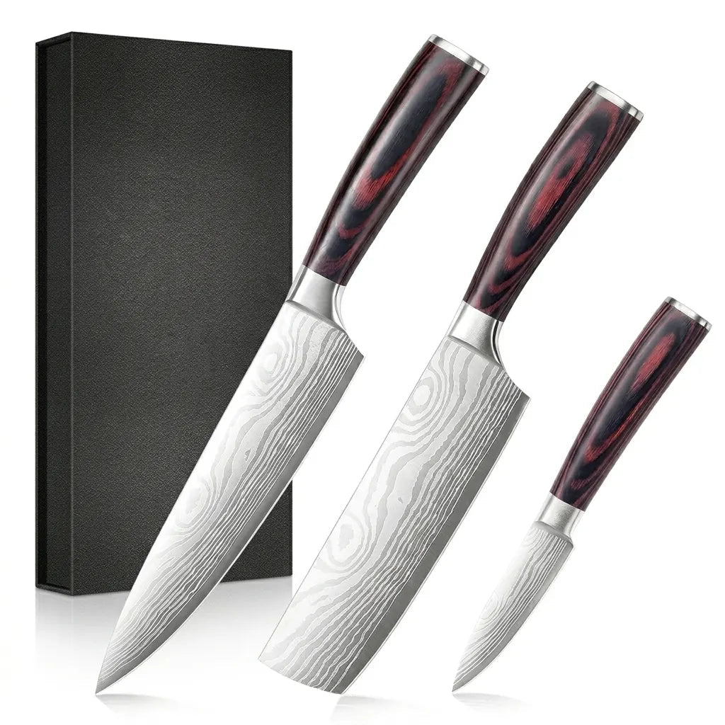 Hocho - Set de 3 Cuchillos Profesionales – Corte Preciso y Duradero - Hōchō Chef