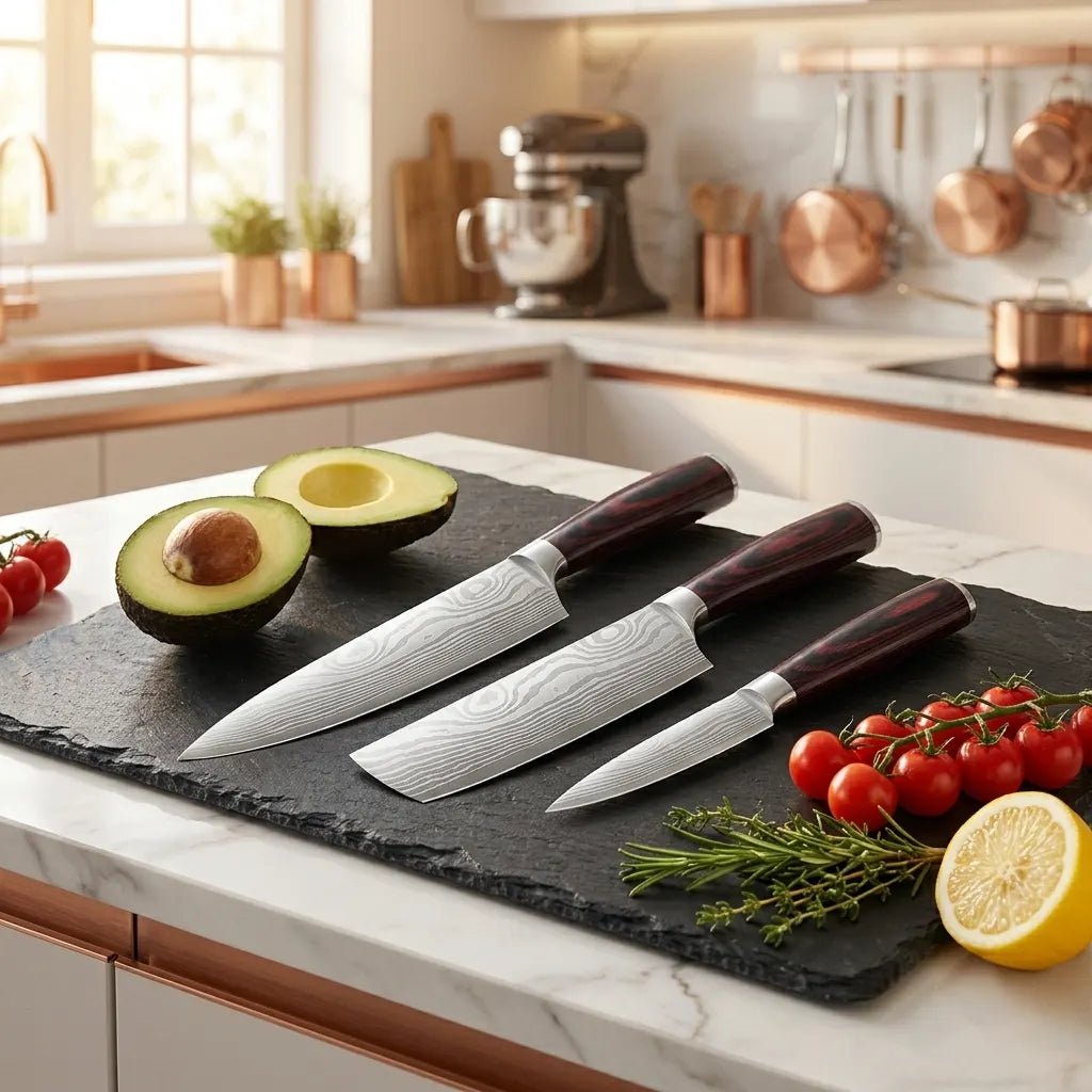Hocho - Set de 3 Cuchillos Profesionales – Corte Preciso y Duradero - Hōchō Chef