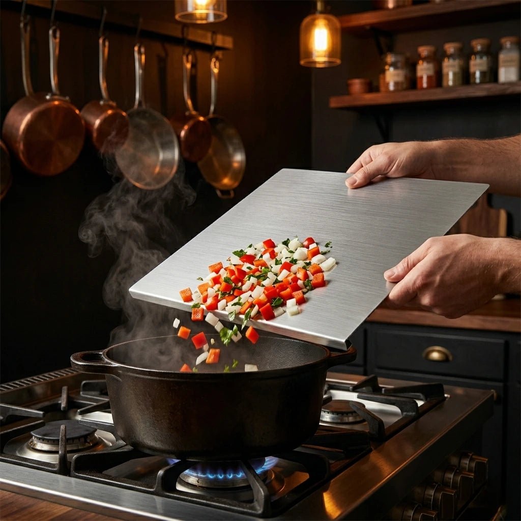 Hocho - Tabla de Cocina Acero Inoxidable 304 – Resistente, Higiénica y Profesional - Hōchō Chef