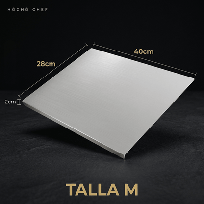 Hocho - Tabla de Cocina Acero Inoxidable 304 – Resistente, Higiénica y Profesional - Hōchō Chef