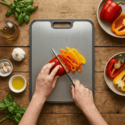 Tabla de Titanio Doble Cara – Duradera, Fácil de Limpiar y Antimanchas - Hōchō Chef